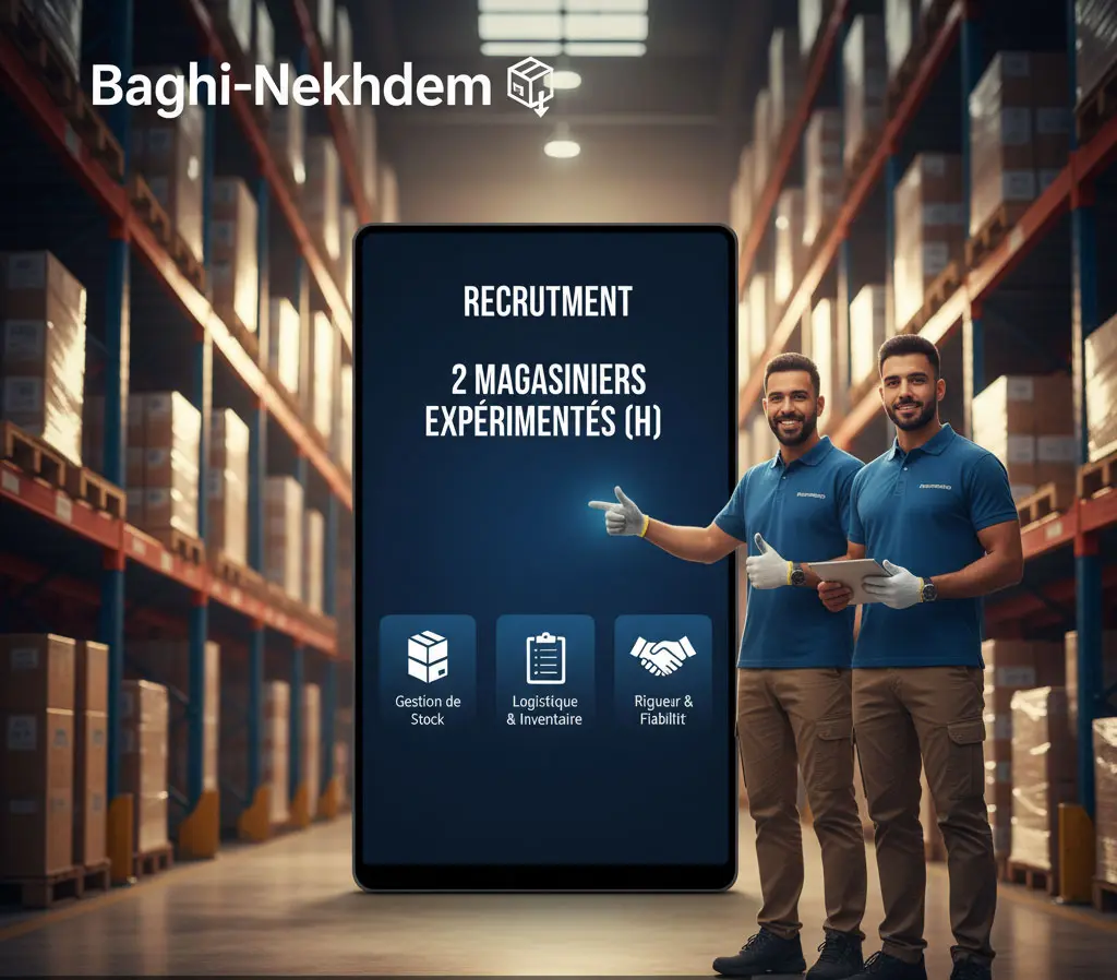 Recrutement 2 Magasiniers Expérimentés Kénitra Logistique Gestion de Stock Rapromo Entrepôt