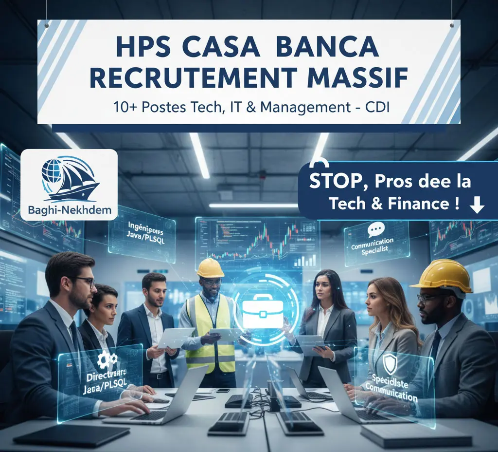 Recrutement Massif HPS Casablanca (CDI) : 10+ Postes Tech, IT, Management &amp; Support (Paiement Électronique)